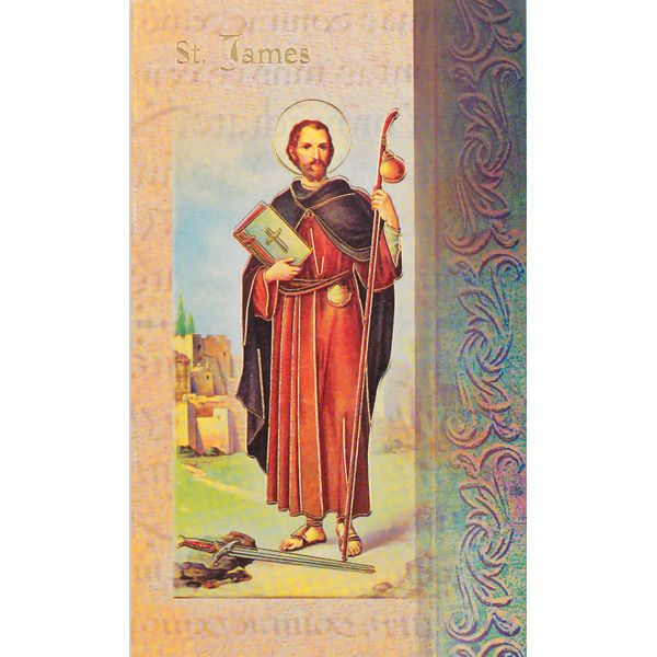 James Mini Lives of the Saints Holy Card