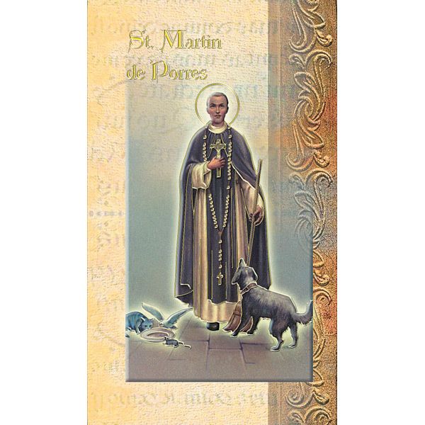 Martin De Porres Mini Lives of the Saints Holy Card