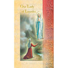 OL Lourdes Mini Lives of the Saints Holy Card