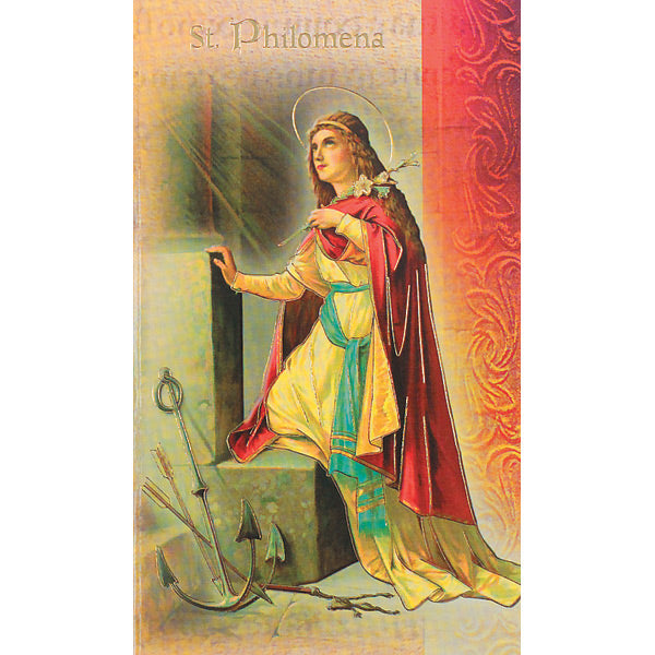Philomena Mini Lives of the Saints Holy Card