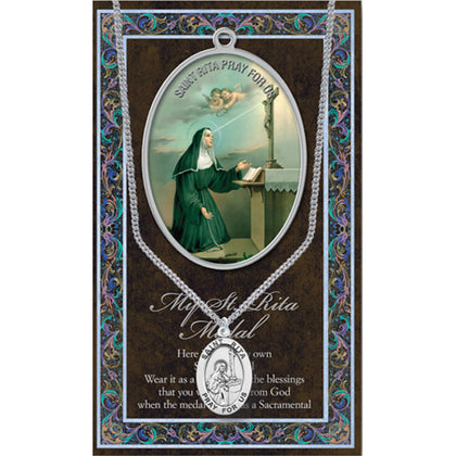 Rita Pewter Patron Saint Medal