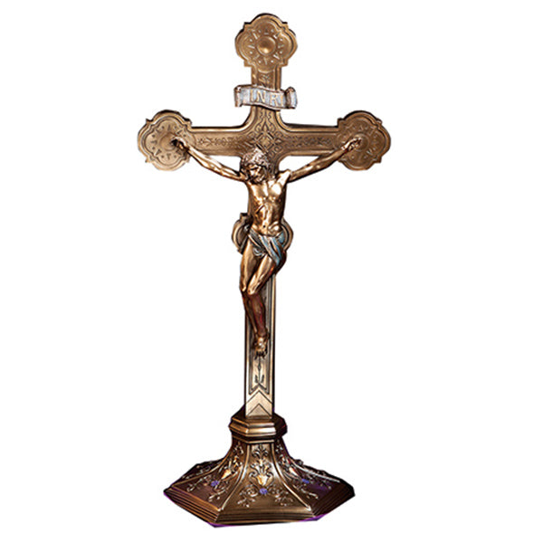 Veronese Standing Crucifix - Bronze
