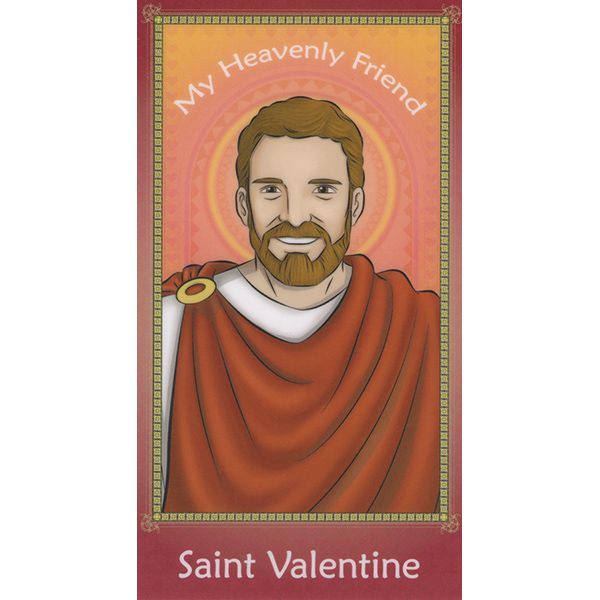 Children's St Valentine Holy Card