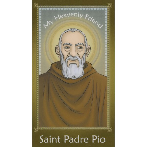 Children's St Padre Pio Holy Card