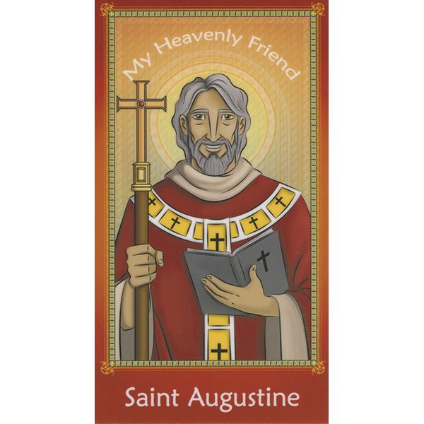 Children's St Augustine Holy Card