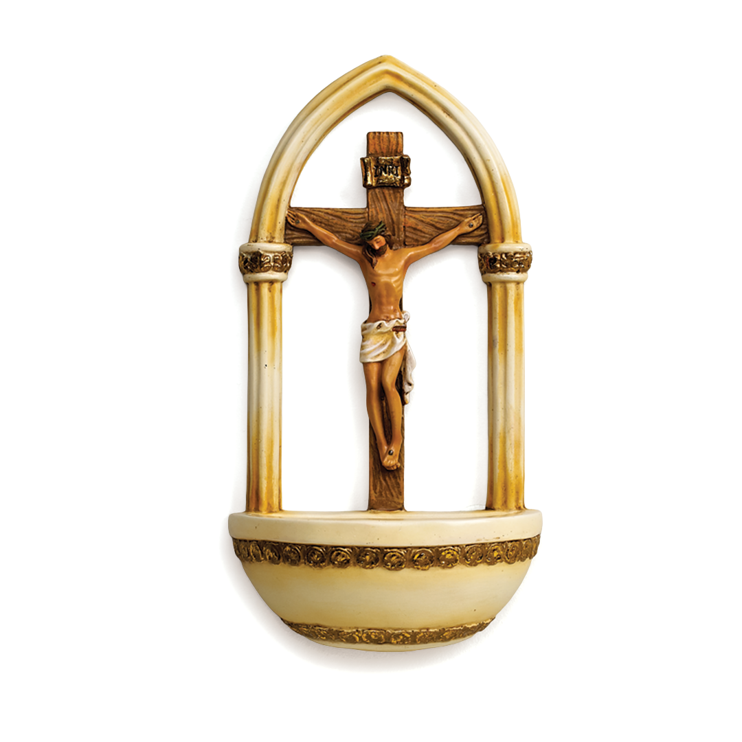 Crucifix Holy Water Font
