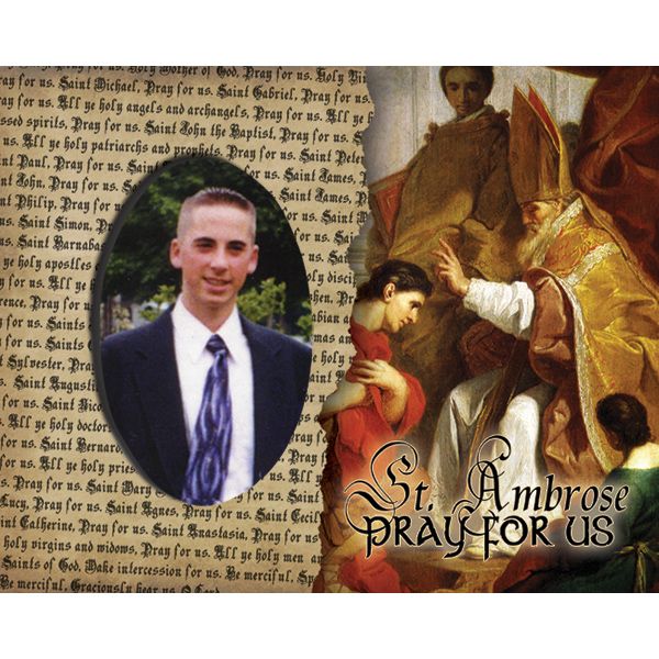 St Ambrose Pick Your Saint Confirmation Frame