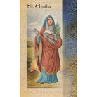 St Agatha Mini Lives of the Saints Holy Card