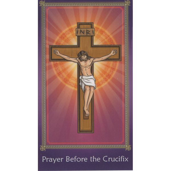 Childrens Prayer Before the Crucifix Holy Card