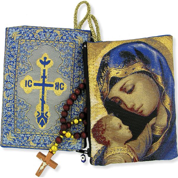 Tender Madonna and Child Icon Pouch