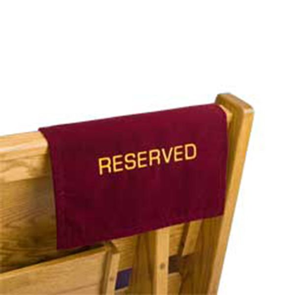 Velvet Pew Reserved Sign