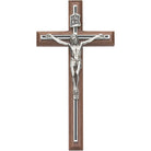 Walnut Black Overlay Crucifix