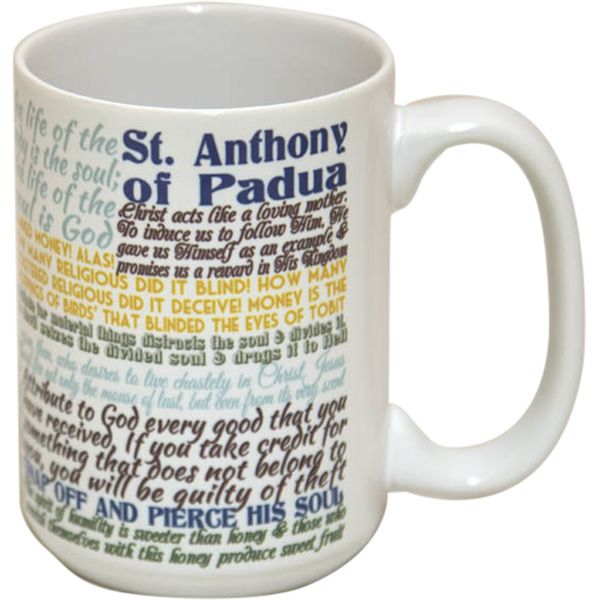St Anthony of Padua Quotes Mug