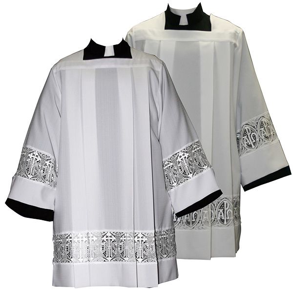 dosa（ドーサ) / long surplice Mens Long IHS Full Lace Surplice STYLE SUR1027 ( WHITE)