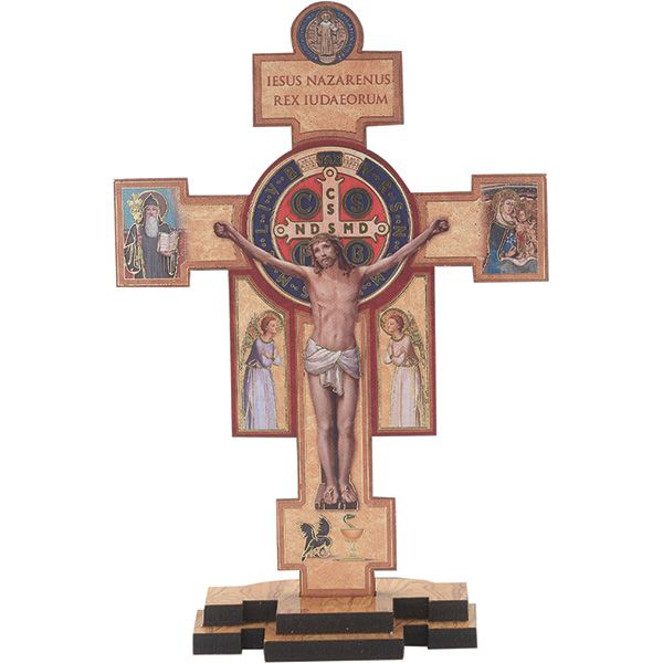 Standing St Benedict Crucifix
