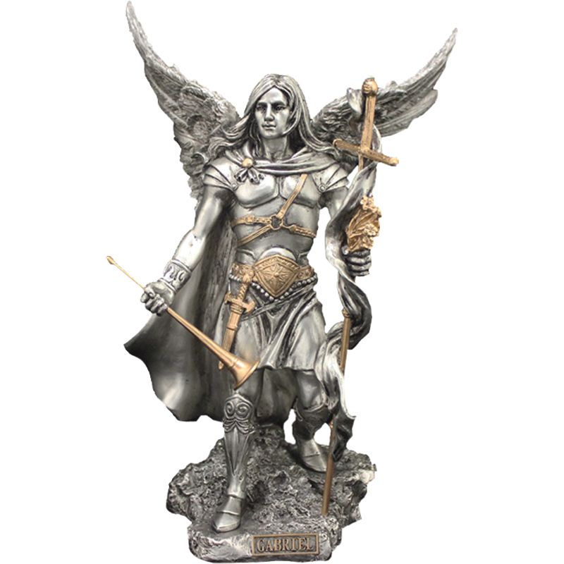 St Gabriel Pewter Veronese Statue