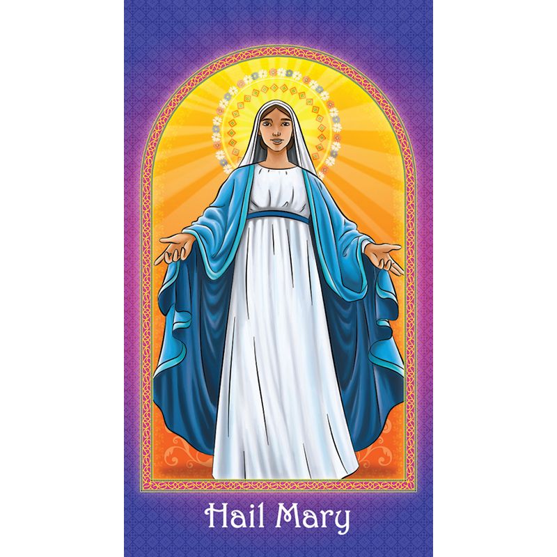 Children's Hail Mary Holy Card