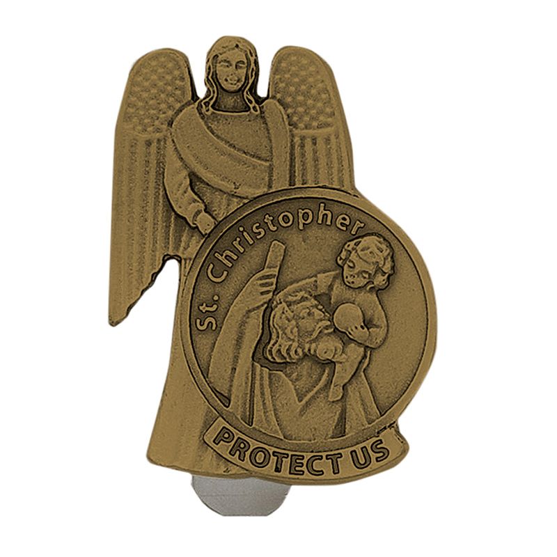 Guardian Angel And St Christopher Visor Clip
