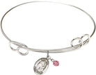 Patron Saint Birthstone Bangle Bracelet