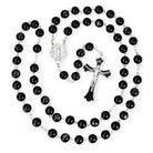 Black Acrylic Bead Rosary