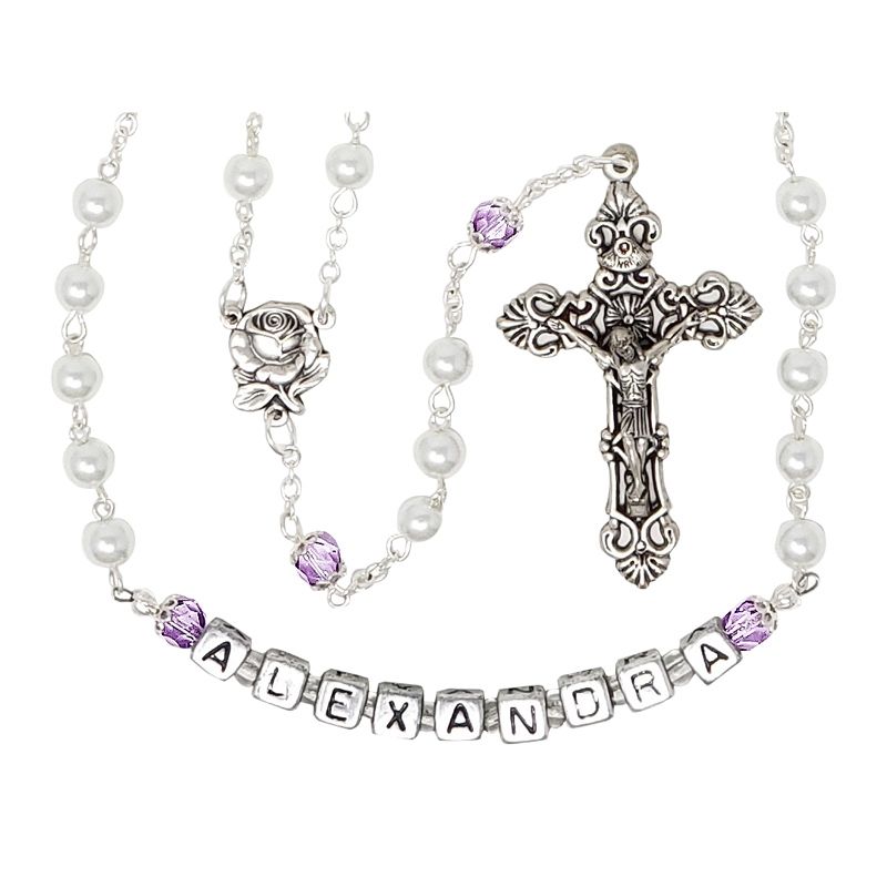 Pearl Communion Name Rosary