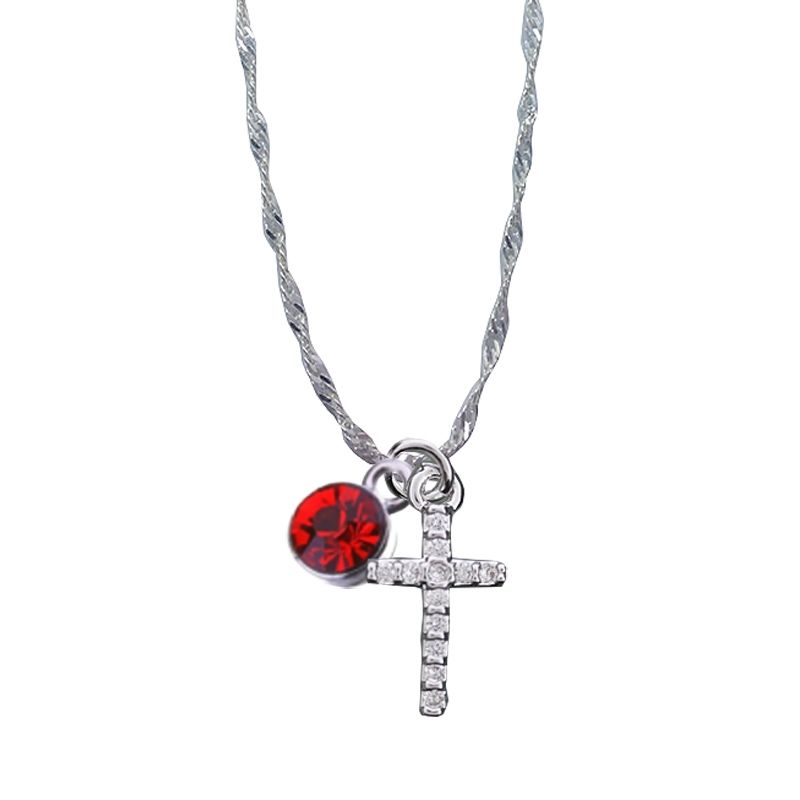 Birthstone Cross Pendant