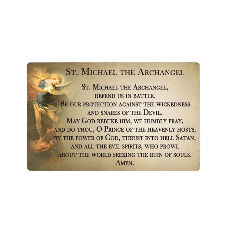 St Michael the Archangel Prayer Card w/Guardian Angel Prayer