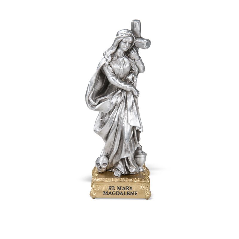 St Mary Magdalene Pewter Patron Saint Statue