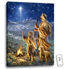 Shepherds Keeping Watch Backlit Canvas Print