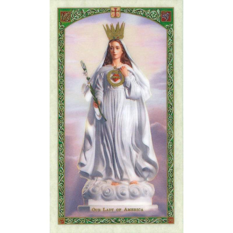 Our Lady of America Holy Card