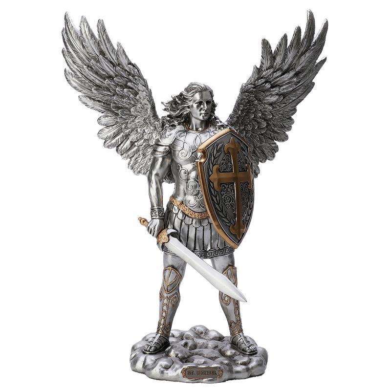 St Michael Warrior Pewter Veronese Statue
