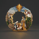 Lighted Nativity Wreath
