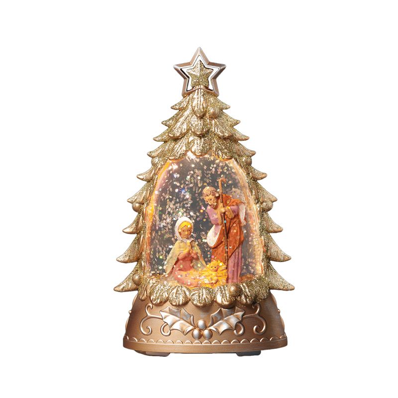 LED Holy Family Christmas Tree Mini Dome
