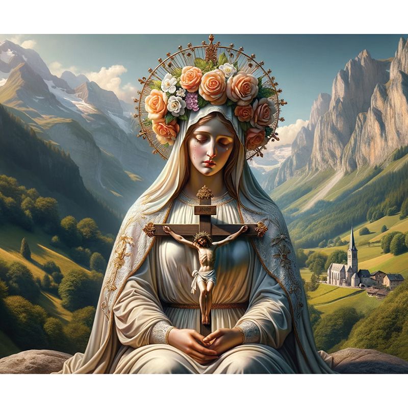 Our Lady of LaSalette Stretched Canvas Picture