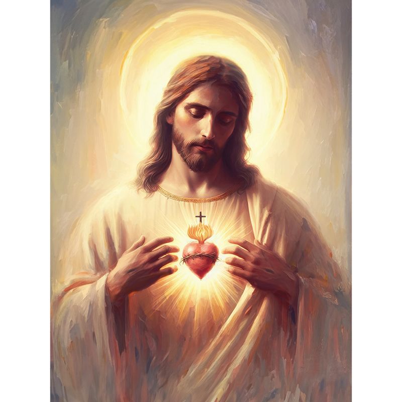 Sacred Heart Stretched Canvas Picture