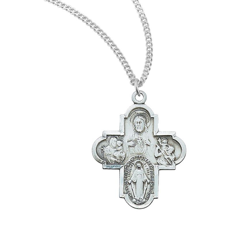Sterling Silver 4-Way Medal