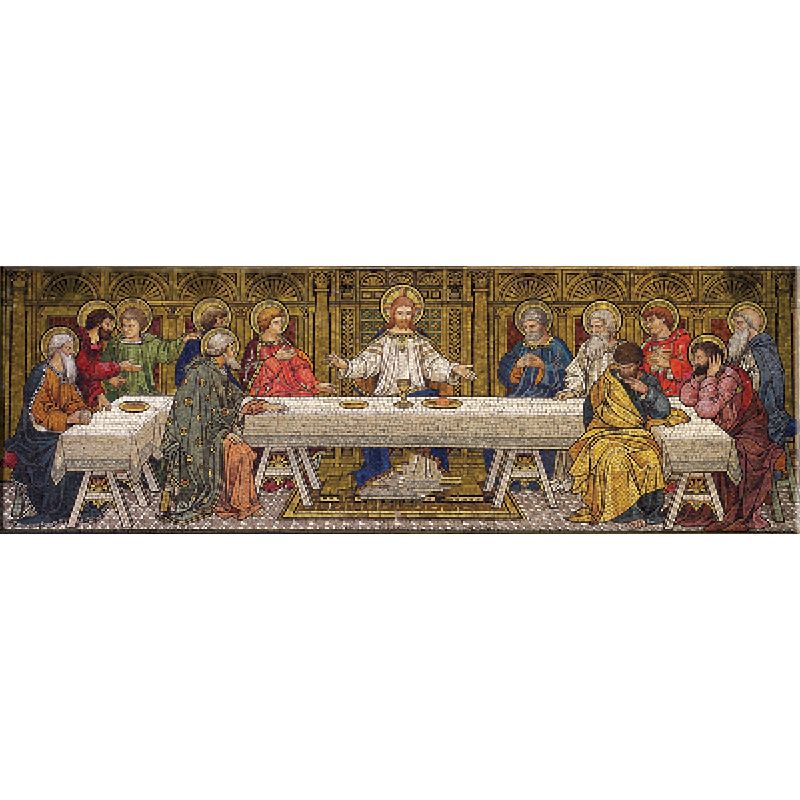 Last Supper Mosaic Stretched Canvas