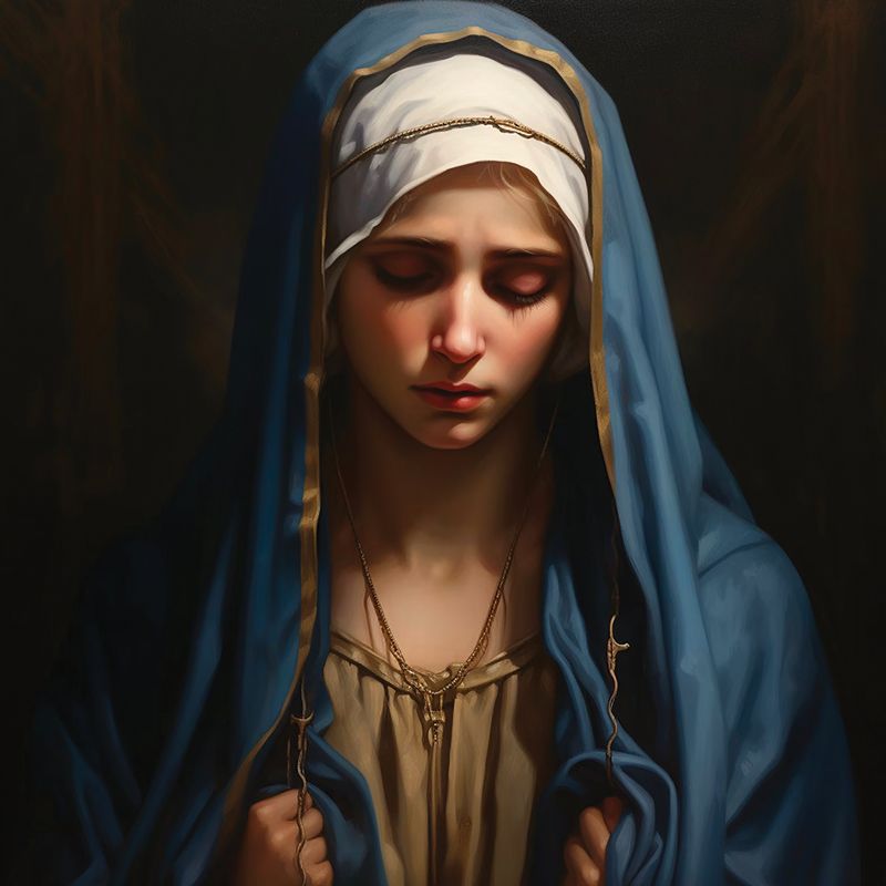 Most Sorrowful Mother Stretched Canvas Picture