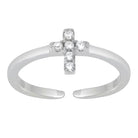 Adjustable Petite Cross Ring