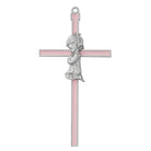 Pink Praying Girl Cross