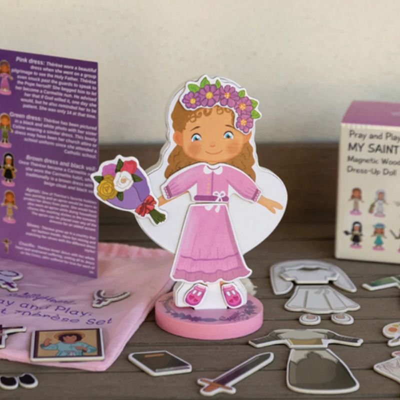 My St Therese Magnetic Wooden Dress-up Doll Set