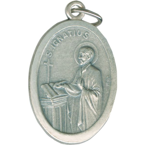Ignatius Oval Oxidized Medal