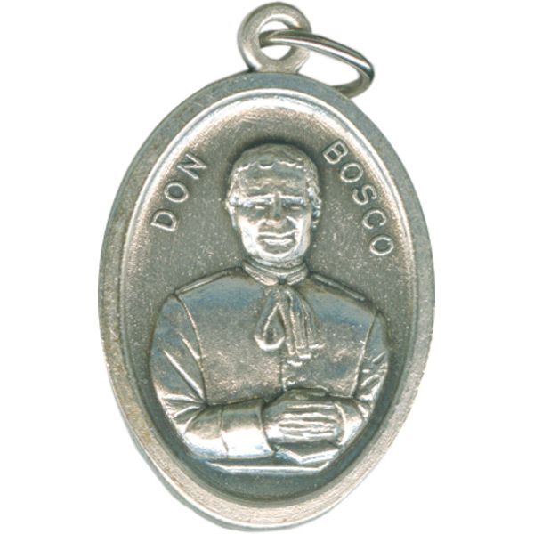 John Bosco Oval Oxidized Medal