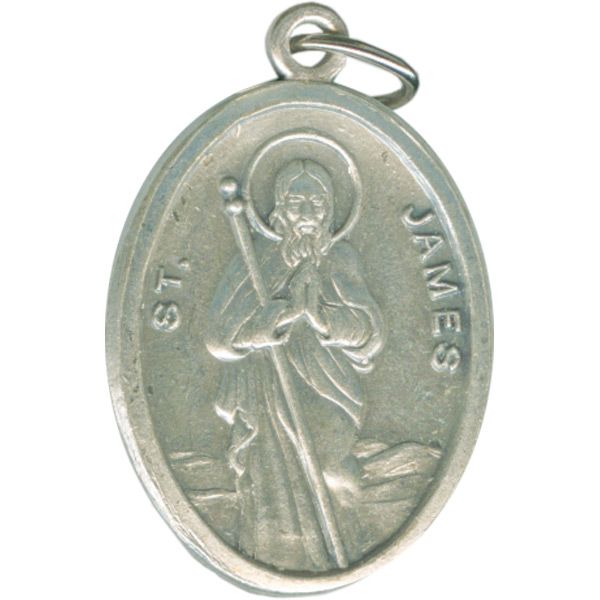 James Oval Oxidized Medal
