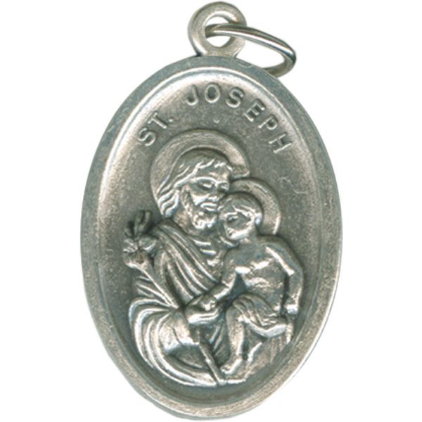 Joseph Oval Oxidized Medal