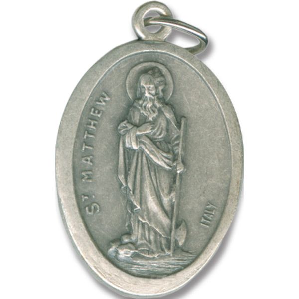 Matthew Oval Oxidized Medal