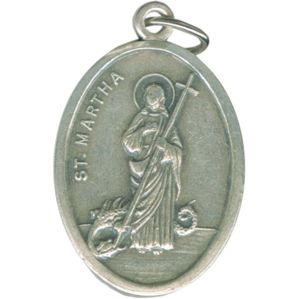 Martha Oval Oxidized Medal