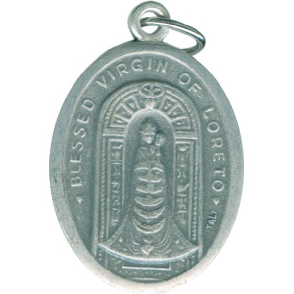 OL of Loretto Oval Oxidized Medal