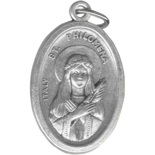 Philomena Oval Oxidized Medal