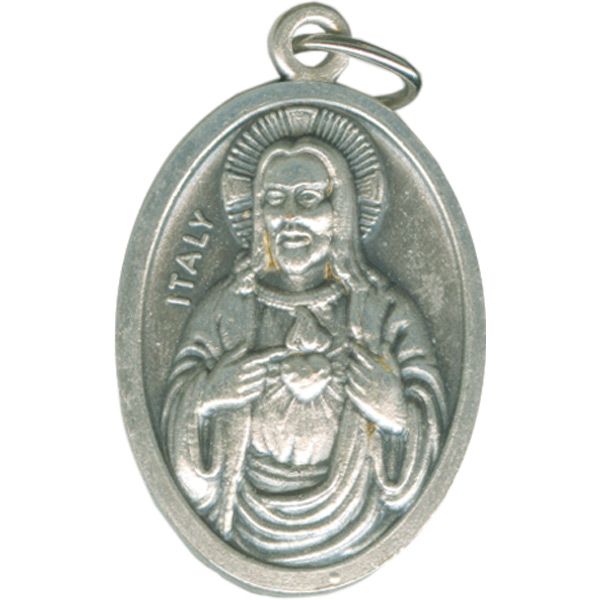 Scapular Oval Oxidized Medal